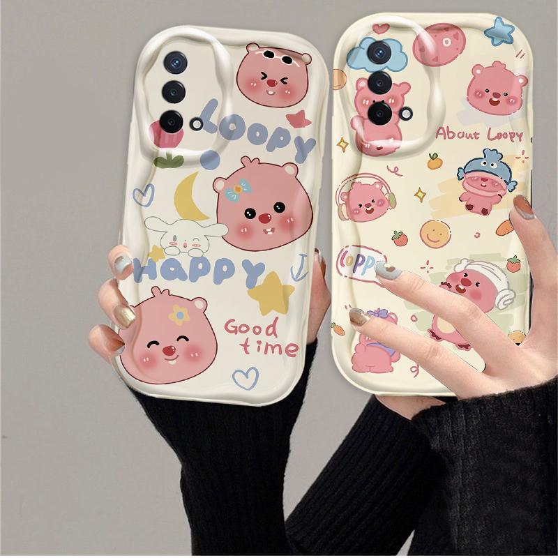 Thích Hợp Cho OPPO A74 A95 F19 F19S Reno 6 Lite 4G Bảo Vệ 3D TPU Mềm Hoạt Hình Dễ Thương Loopy Vỏ Điện Thoại Chống Sốc
