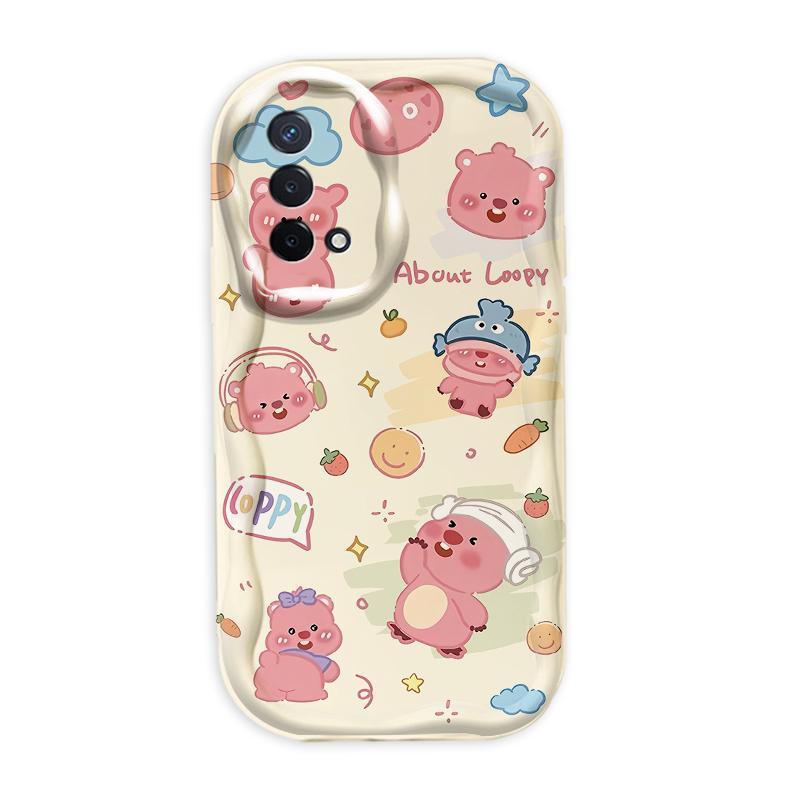 Thích Hợp Cho OPPO A74 A95 F19 F19S Reno 6 Lite 4G Bảo Vệ 3D TPU Mềm Hoạt Hình Dễ Thương Loopy Vỏ Điện Thoại Chống Sốc