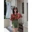 Áo sơ mitie-dye hoa cho nữ, phù hợp mùa hè và người mập