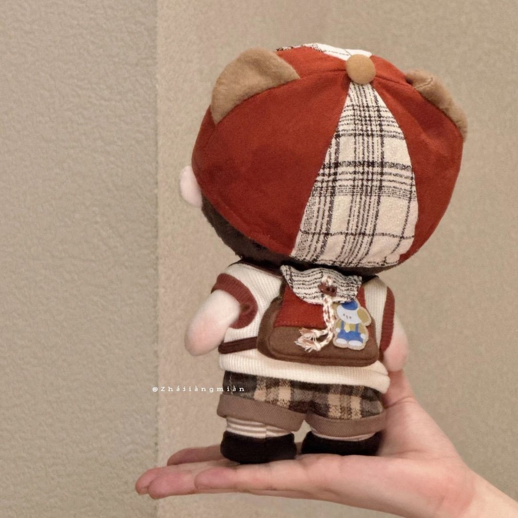 Quần áo búp bê Cotton 20cm Tuozi < Retro Puppy} Bộ quần áo trẻ em Búp bê dễ thương Thay thế trang phục 4.16