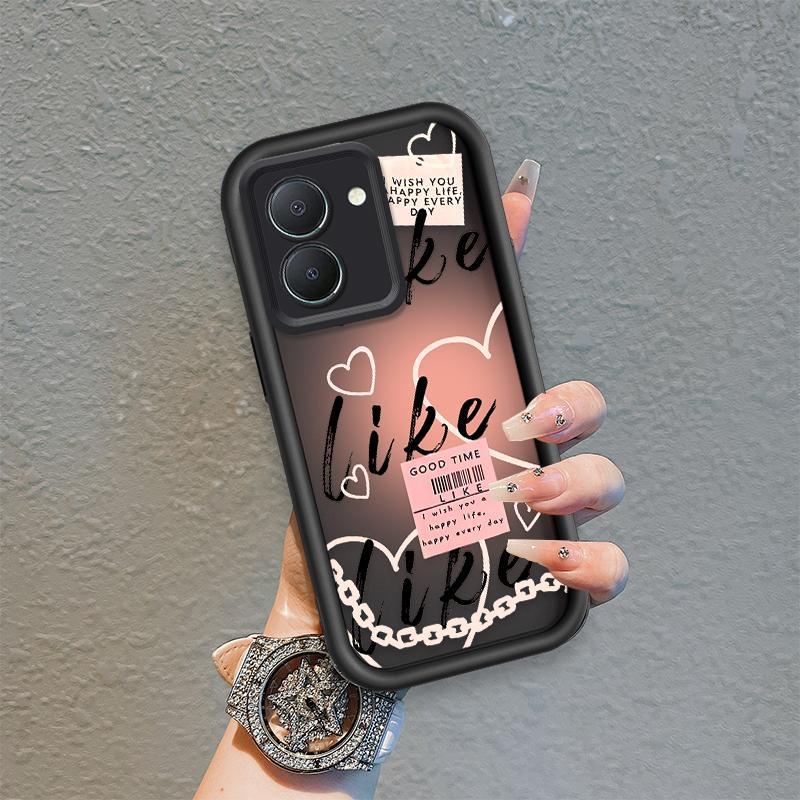 Ốp Lưng Cho VIVO Y03 Y03T Y18 Y18S 4G Y28S Vỏ Điện Thoại Mềm Silicon Hoạt Hình TPU Như Cô Gái Âm Nhạc Mắt Thiên Thần Chống Sốc Ốp Lưng