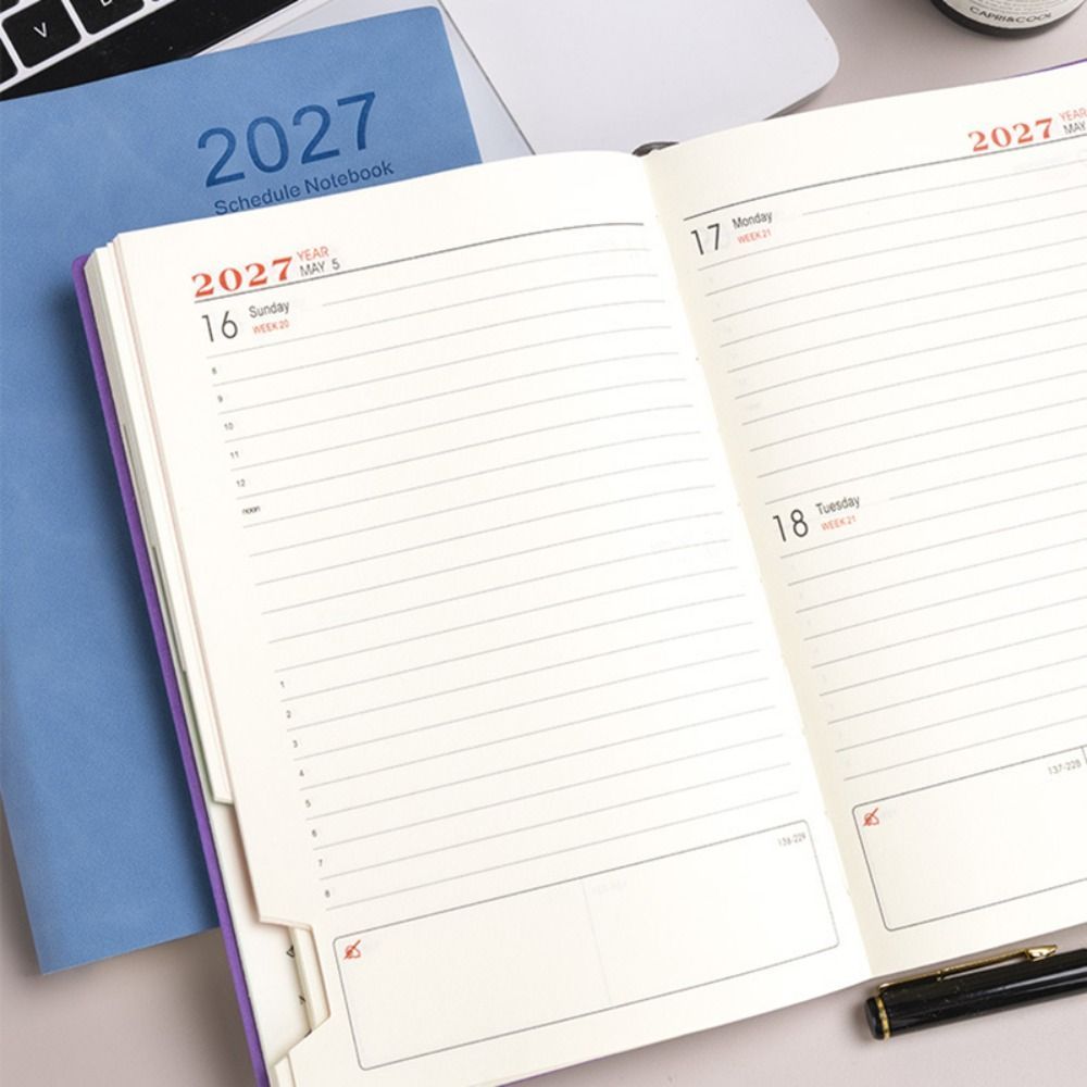 Sổ tay lịch trình HIGHVIEWLS, với các trang kế hoạch hàng tháng & hàng tuần 365 ngày 2027 Planner, Học sinh tạp chí hiệu quả A5 đa năng