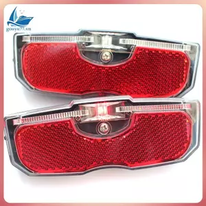 Tấm phản quang để đi xe đạp an toàn vào ban đêm - Đèn hậu phía sau xe đạp sáng sủa, lắp đặt dễ dàng, phù hợp với mọi xe đạp