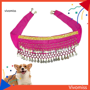 Trang phục khiêu vũ cho chó Corgi – Khăn quàng cổ múa bụng Sequin Dây thắt lưng Rèm mông Quần áo thú cưng Puppy Lắc đạo cụ cho Halloween và các bữa tiệc lễ hội Biểu diễn Corgi