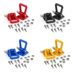 2 Chiếc Mô Phỏng Kim Loại Xe Kéo Kéo Khóa Kéo Móc Cho 1 / 10 RC Xe Bánh Xích Xe Traxxas TRX4 Trục SCX10 RC4WD D90 Quy Mô Phần