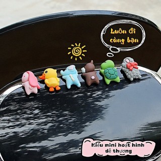 Trang trí màn hình xe máy & gương chiếu hậu ô tô, bộ mô hình hoạt hình mông siêu cute nhiều mẫu lựa chọn