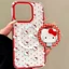 INS Luxury HelloKitty Giá đỡ điện thoại từ tính có gương cho vỏ nam châm và IPhone 13 15 16 17 Pro Max 14 Plus Giá đỡ vòng đeo tay có thể gập lại