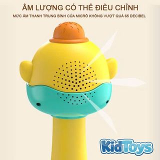 Micro gà con KidToys cho bé – karaoke tiếng Việt Bluetooth sạc đa năng