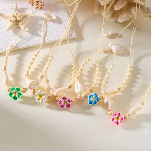 HNKMP Bohemia Phong Cách Hoa Dây Chuyền Nữ Hoa Dễ Thương Choker Mùa Hè Đi Biển Vòng Cổ Trang Sức Phụ Kiện Quà Tặng.