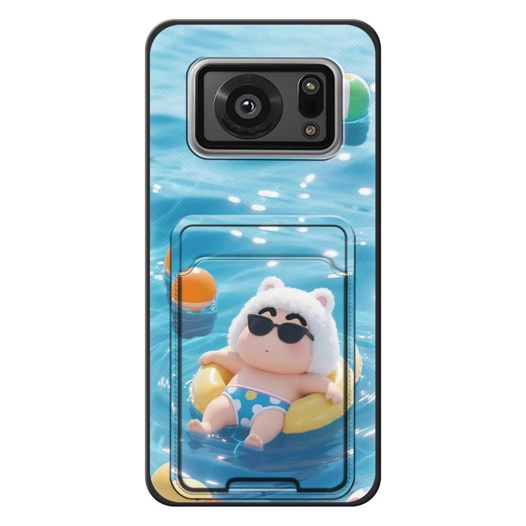 Ốp Điện Thoại Chống Thấm Nước Chống Bụi Cho Sharp Aquos R6 / SH-51B / P6 / R6G TPU Chống Bụi Bẩn Khe Cắm Thẻ Bảo Vệ Ốp Lưng Silicon Túi Đựng Thẻ Tay Áo Chống Va Đập Dễ Thương