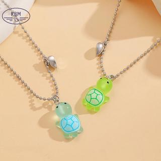 KBM Dạ Quang Rùa Trái Tim - Bộ Mặt Dây Chuyền Cho Nam và Nữ, Phù Hợp Làm Quà Tặng và Dự Tiệc