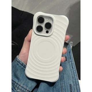 Ốp Silicon Sang Trọng Cho IPhone 16 15 11 14 13 12 Pro Max Ốp Sạc Không Dây Từ Tính Chống Sốc
