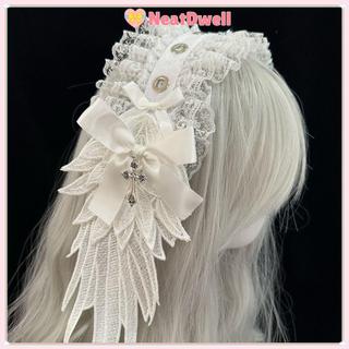 Quấn Đầu Neatdwell Tai Mèo Lolita, Băng Đô Nơ Ren Cho Cosplay
