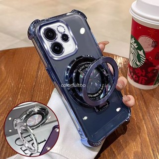 Ốp Mềm Oppo Reno 16F Cho Oppo Reno 16 15 14 Pro 14Pro 14F 15FS Reno15ProMini Max 5G Vỏ Chống Sốc Thạch Trong Suốt Có Giá Đỡ Từ Tính Dày Túi Khí Ốp Lưng Điện Thoại