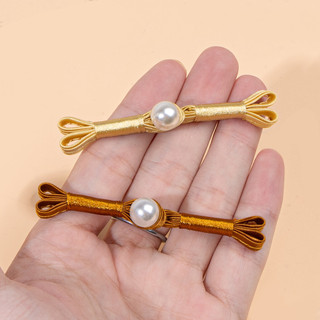 Nút áo Hanfu sườn xám kiểu dovetail với họa tiết ngọc trai, phong cách Trung Hoa