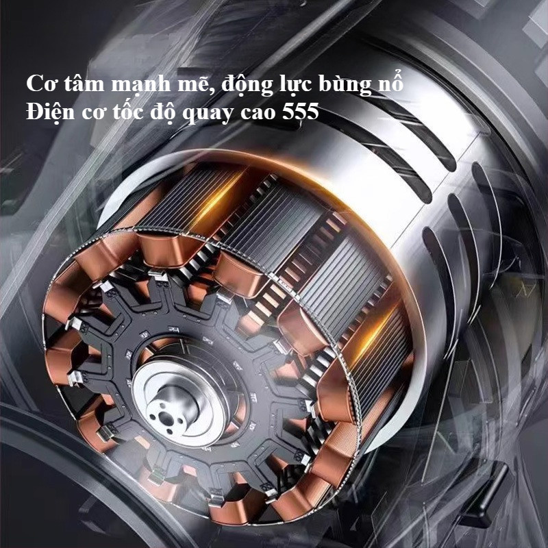 Máy Thổi Bụi Không Dây Công Suất Lớn - Thiết Kế Turbofan Cầm Tay, Lực Thổi Cực Mạnh, Tương Thích Pin Phổ Thông 10 Cell