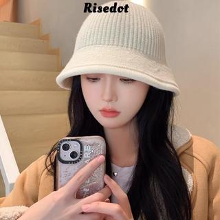 Mũ Câu Cá RISEDOT Vành Ngắn Dệt Kim, Lông Cừu Tròn - Phù Hợp Du Lịch Và Thời Trang Mùa Lạnh