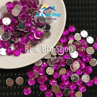 72 Viên Đá Kết Nhựa Tròn 12mm Đính Kết Trang Phục, Làm Phụ Kiện Thời Trang