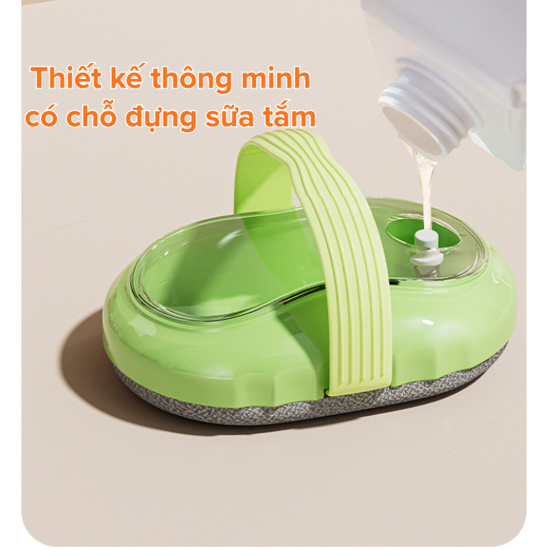 Bông Tắm Tẩy Tế Bào Chết Cầm Tay, Bàn Chải Tắm Massage Nhựa ABS Bền Đẹp Có Ngăn Đựng Sữa Tắm