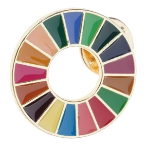 Thời Trang Liên Hợp Quốc SDG Rainbow Pin Trâm Cài Huy Hiệu Tiệc Khăn Men Chân