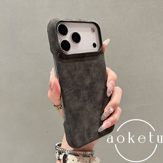 Da cổ điển tối giản thích hợp cho vỏ điện thoại nửa gói Apple 17 Promax iPhone 16 Pro mờ 15 / 14 / 13 tản nhiệt và vỏ chống rơi