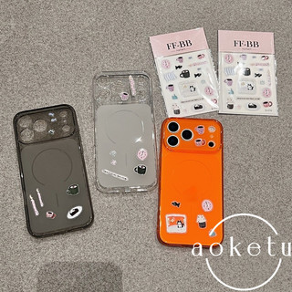 Sáng tạo cửa sổ lớn TPU hình tròn mịn DIY cà phê mèo dán vỏ điện thoại thích hợp cho iPhone 11 12 13 14 15 16 17 Pro max mờ bao gồm tất cả vỏ chống rơi