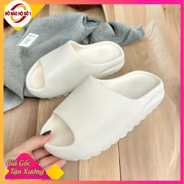Dép bánh mì vân nhám nam nữ, dép nữ đi trong nhà trơn đế răng cưa cao 4cm,Size 36-45,Dép ngoài trời