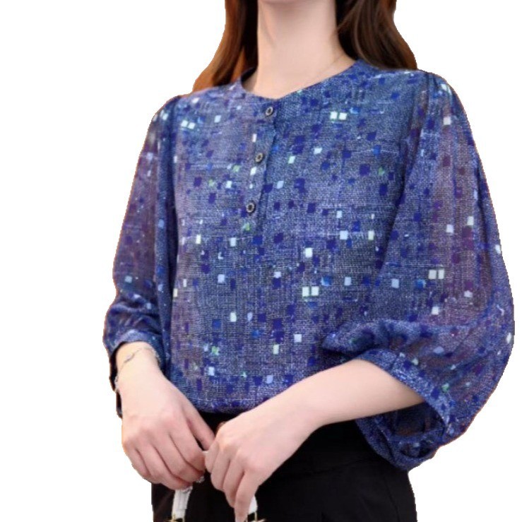 Mẹ trung niên quần áo thời trang mới mùa hè in hình thoải mái cho nữ