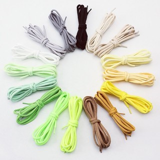Mới 1 Đôi Nửa Tròn Chất Lượng Cao Dây Giày Chiều Rộng 5 Mm Màu Trơn Dây Giày Sneaker Cổ Điển Dây Giày 100 / 120 / 140 / 160cm