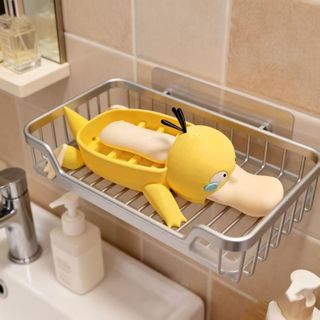 Hộp Xà Phòng Hình Vịt Hoạt Hình Dễ Thương, Có Thể Xả, Dùng Cho Phòng Tắm