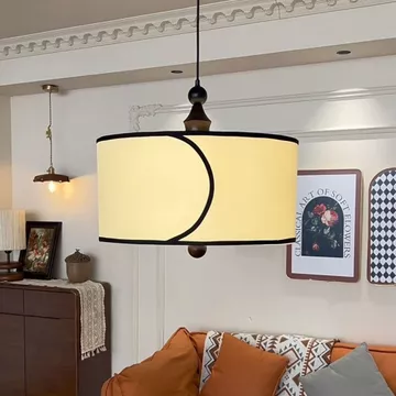 Đèn mặt dây chuyền vải đèn phòng ngủ đèn chính đèn phòng ngủ chính đèn phòng ngủ tiếng Pháp đèn phòng gỗ rắn đèn