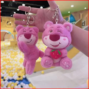 BH2 Dễ Thương Lotso Sang Trọng Búp Bê Quà Tặng Cho Bé Gái Túi Mặt Dây Chuyền Móc Khóa Búp Bê Dâu Gấu Đồ Chơi Nhồi Bông Cho Trẻ Em Móc Chìa Khóa H