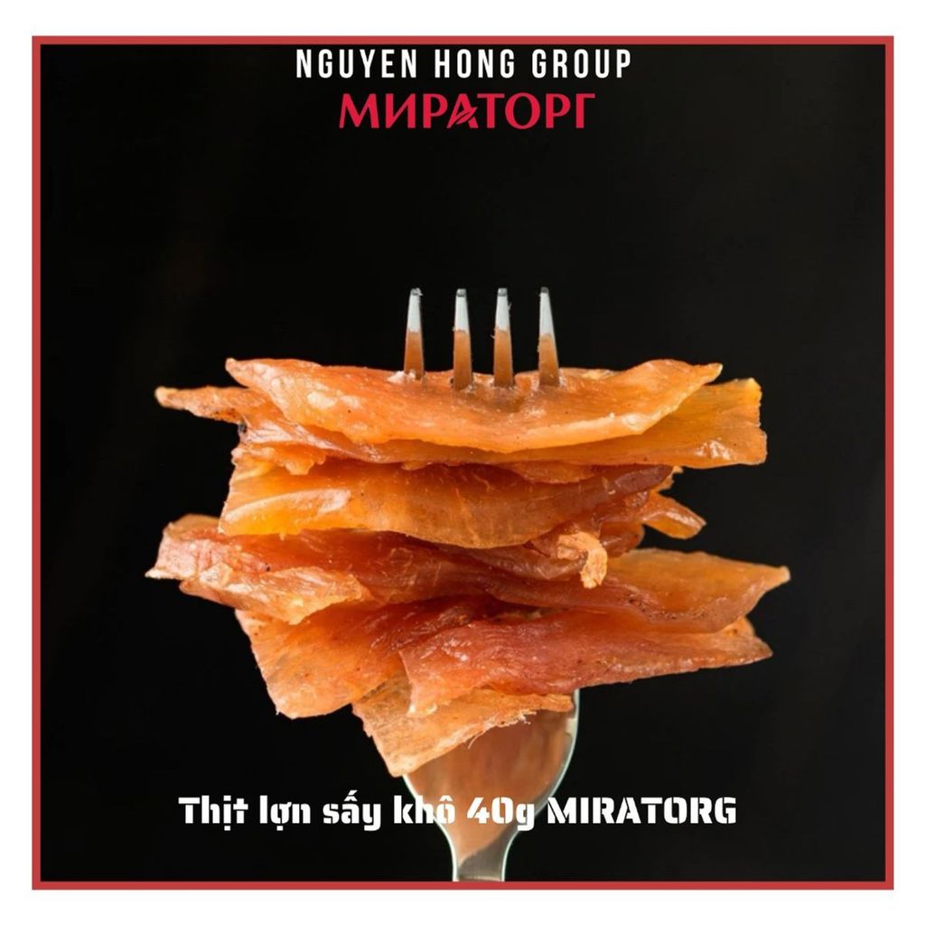 Thịt lợn sấy khô Nga 40g Miratorg - Sản phẩm chất lượng cao