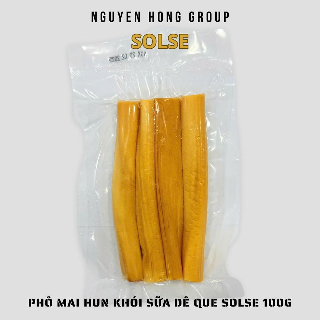 Phô mai hun khói mặn sữa dê que SOLSE 100g phomai ăn vặt xé sợi cheeze