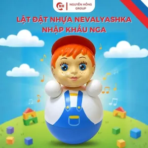 Lật đật nhựa bé trai đội mũ 155mm Kotovski nhập khẩu Nga đồ chơi sưu tầm
