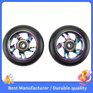 2 Chiếc 100Mm Xe Tay Ga Thay Thế Bánh Xe Có Vòng Bi Đóng Thế Xe Tay Ga Pu Bánh Xe Cho Xe Ô Tô Rocking, Ô Tô Cực, Xe Tay Ga