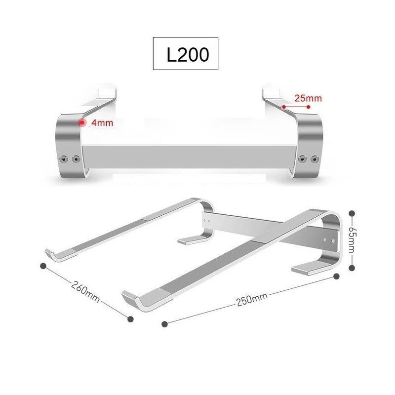 Giá Đỡ Máy Tính, Macbook, ipad LX200 Thép Nguyên Khối Chống Rung, Chống Trượt Có Thể Tháo Lắp Dễ Dàng Hỗ Trợ Tản Nhiệt