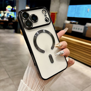 Ốp lưng iPhone chống sốc chống trầy, viền mạ điện, bảo vệ camera, hỗ trợ sạc từ cho iPhone 11 12 13 14 15 16 17 Pro Max
