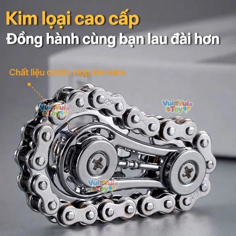 【Giao nhanh】Con Quay Ngón Tay Hình Xích Xe Đạp - Fidget Spinner Kim Loại Cao Cấp