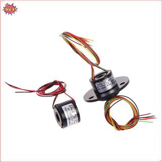 Vòng dẫn điện vòng trượt xuyên lỗ N & X, Bàn chải điện Trục rỗng thu nhỏ 5mm / 7mm 2 kênh 4 kênh 6 kênh màu 2A.