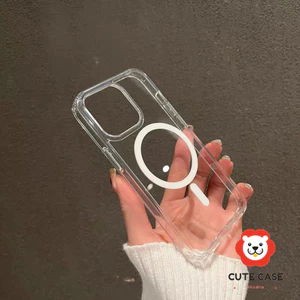 17 PRO MAX Ốp lưng iphone trong suốt chống sốc - Hỗ trợ sạc nhanh không dây ốp từ tính cho 16 15 12 13 14 11 pLUS