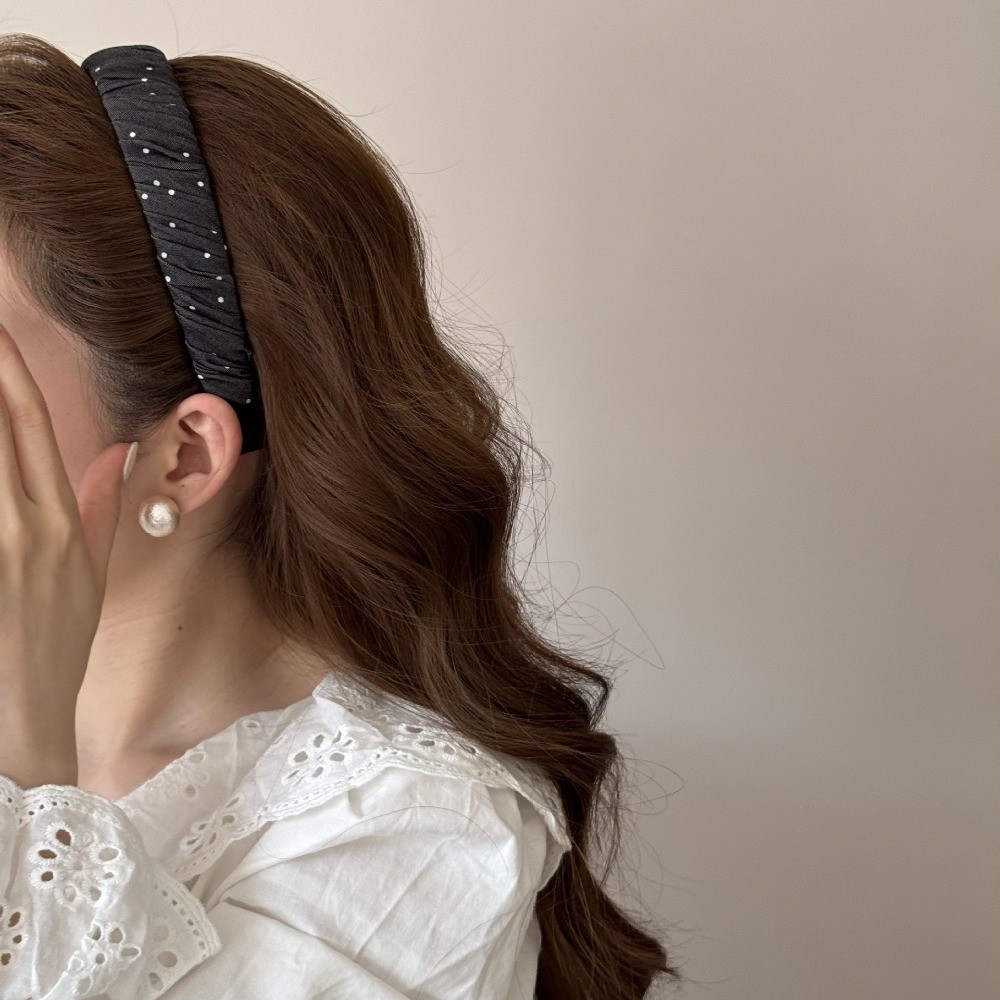 Hульулυ Headband Phong Cách Hàn Quốc Với Họa Tiết Chấm Bi, Mềm Mại Dễ Chịu Cho Mọi Cuộc Đua
