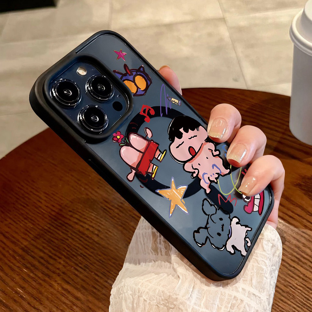 ốp lưng iphone Crayon Shin-chan hát bằng nam châm Cho Iphone 17 11 12 13 14 15 Iphone 16 7 xs xr Pro Max Plus