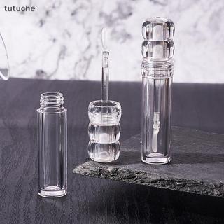 Tutu Trống 3.5ml Ống Son Bóng Trong Suốt Có Bàn Chải Silicon Tròn Mỹ Phẩm Son Bóng Ống Trong Suốt Son Dưỡng Môi Chai Có Thể Đổ Lại VN