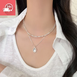 Mặt dây chuyền hình bầu dục thời trang phong cách Hàn Quốc - dễ dàng phối đồ