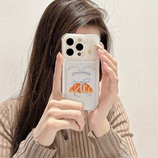 Dành Cho IPhone 17 16 15 14 13 12 11Pro Max XS Max 7 8 Plus Phim hoạt hình sừng bò thẻ túi trường hợp điện thoại di động