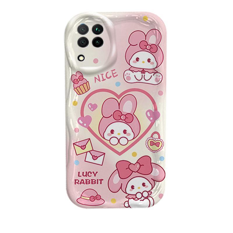 Vỏ Silicon Hoạt Hình Cho Samsung A12 A22 4G M12 3D Thẩm Mỹ TPU Mềm Sanrio Kuromi Cặp Đôi My Melody Vỏ Điện Thoại Chống Sốc