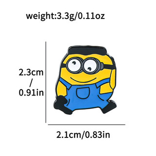 5 Cái / bộ Despicable Me Minions Huy Hiệu Kim Loại Hợp Kim Thổ Cẩm Phụ Kiện Pin
