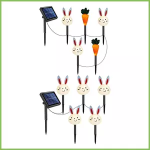 Phục Sinh Đèn Năng Lượng Mặt Trời Chiếu Sáng Chống Thấm Nước Cà Rốt Thỏ Phục Sinh Trang Trí Lối Đi Đèn Cổ Phần Cho Sân Vườn Sân hiên hiên gelhvn