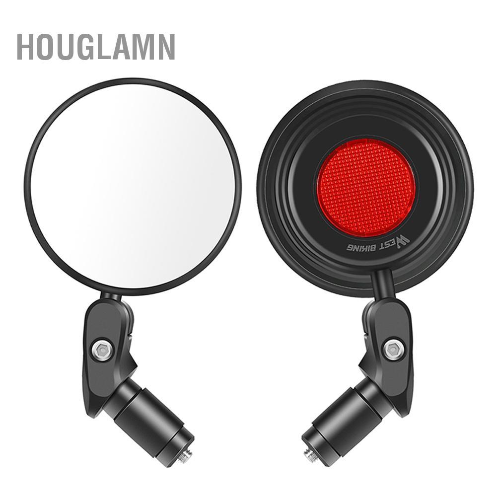 Houglamn WEST BIKING Gương chiếu hậu xe đạp lồi tròn có thể gập lại